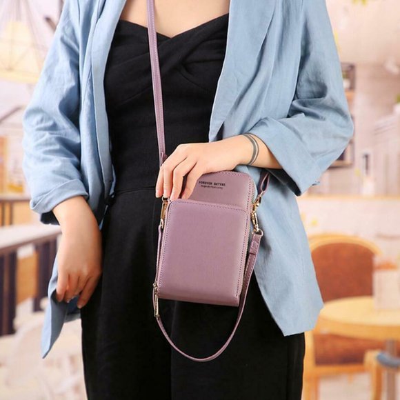 Crossbody Phone Purse Touch Screen Bag 3 Tiers - Multiple Colors - Picture 7 of 16